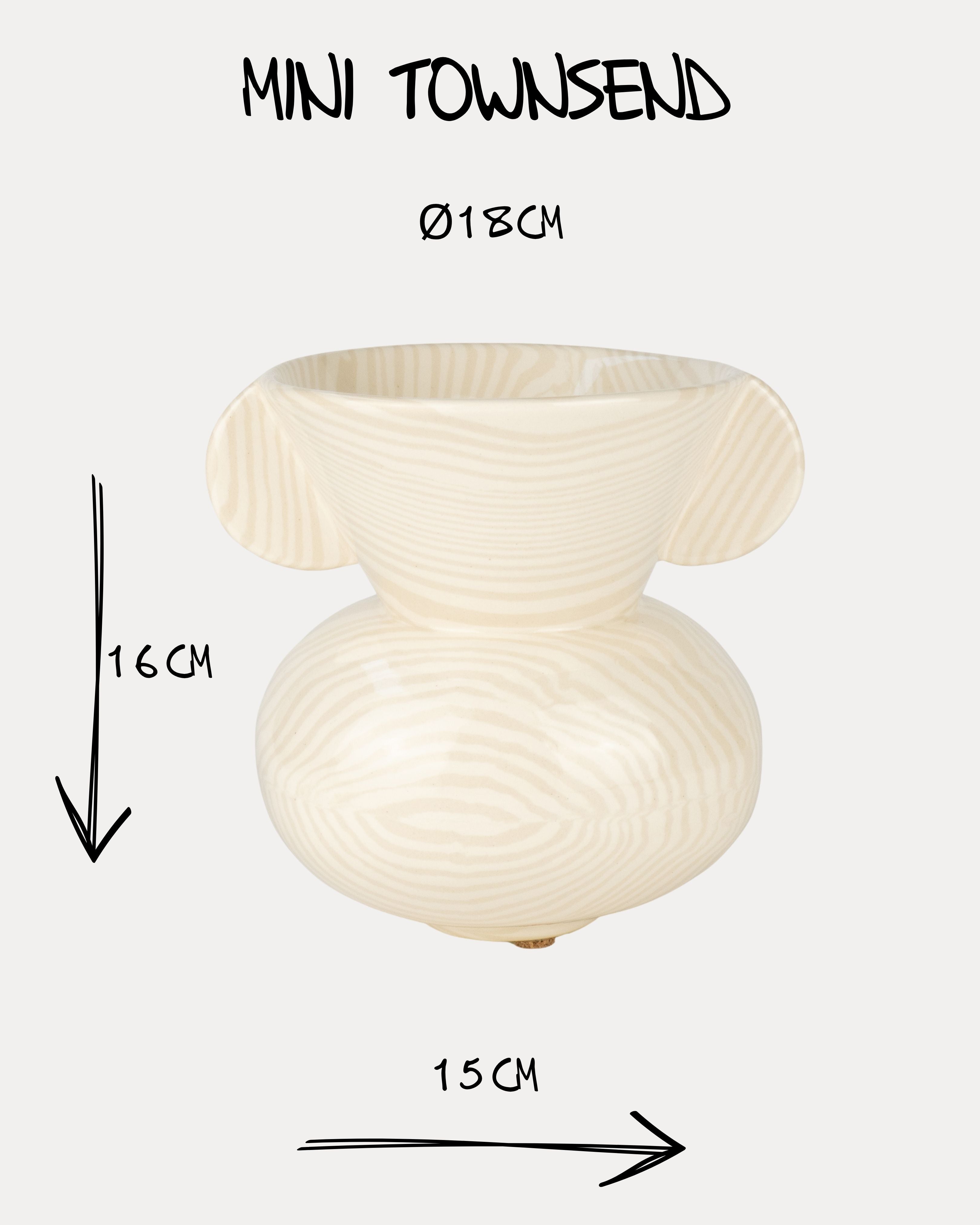 Oatmeal & White Marble Mini Townsend Vase