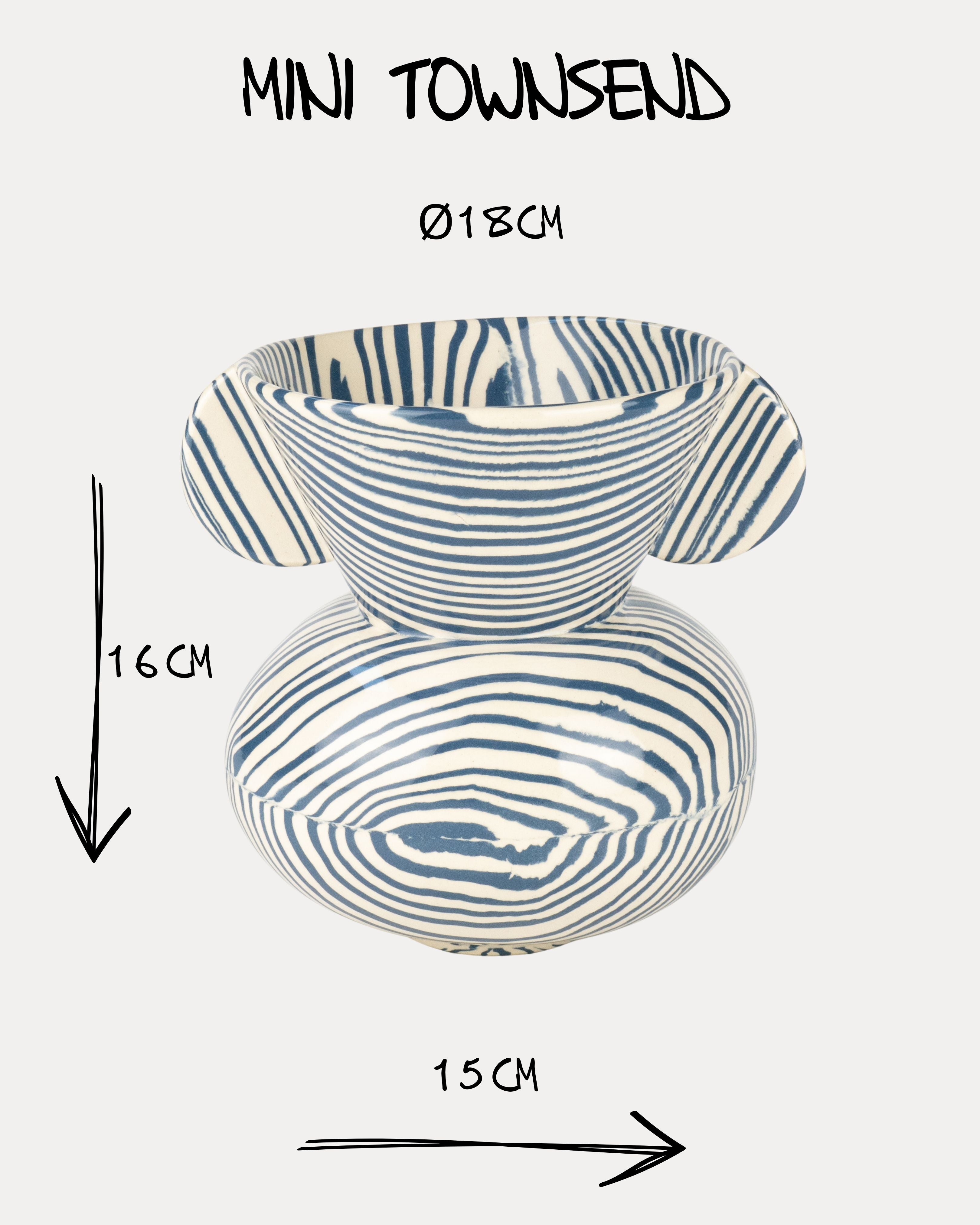 Blue & White Marble Mini Townsend Vase
