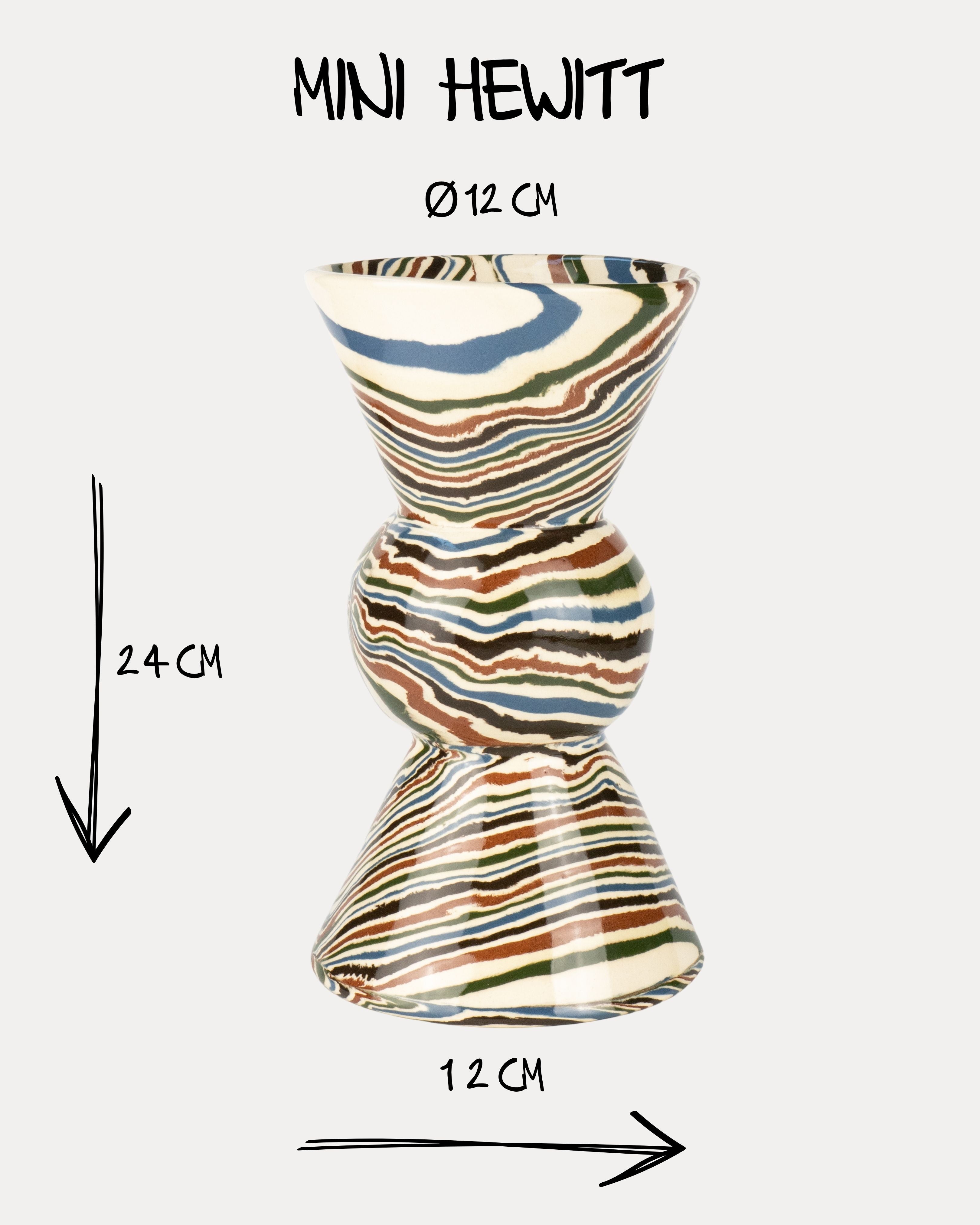Five Multi-Colour Marble Mini Hewitt Vase