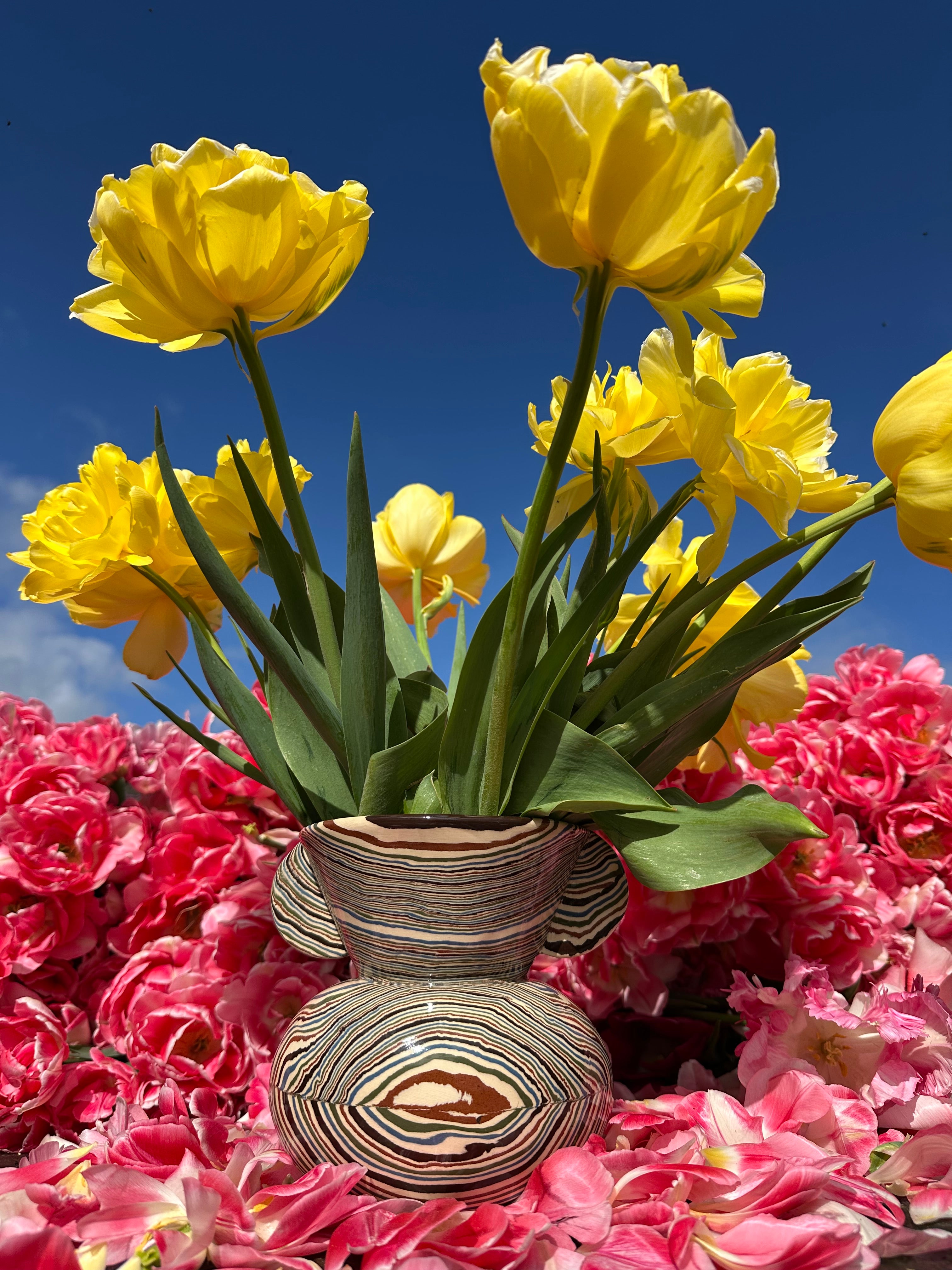 Five Multi-Coloured Marble Mini Townsend Vase