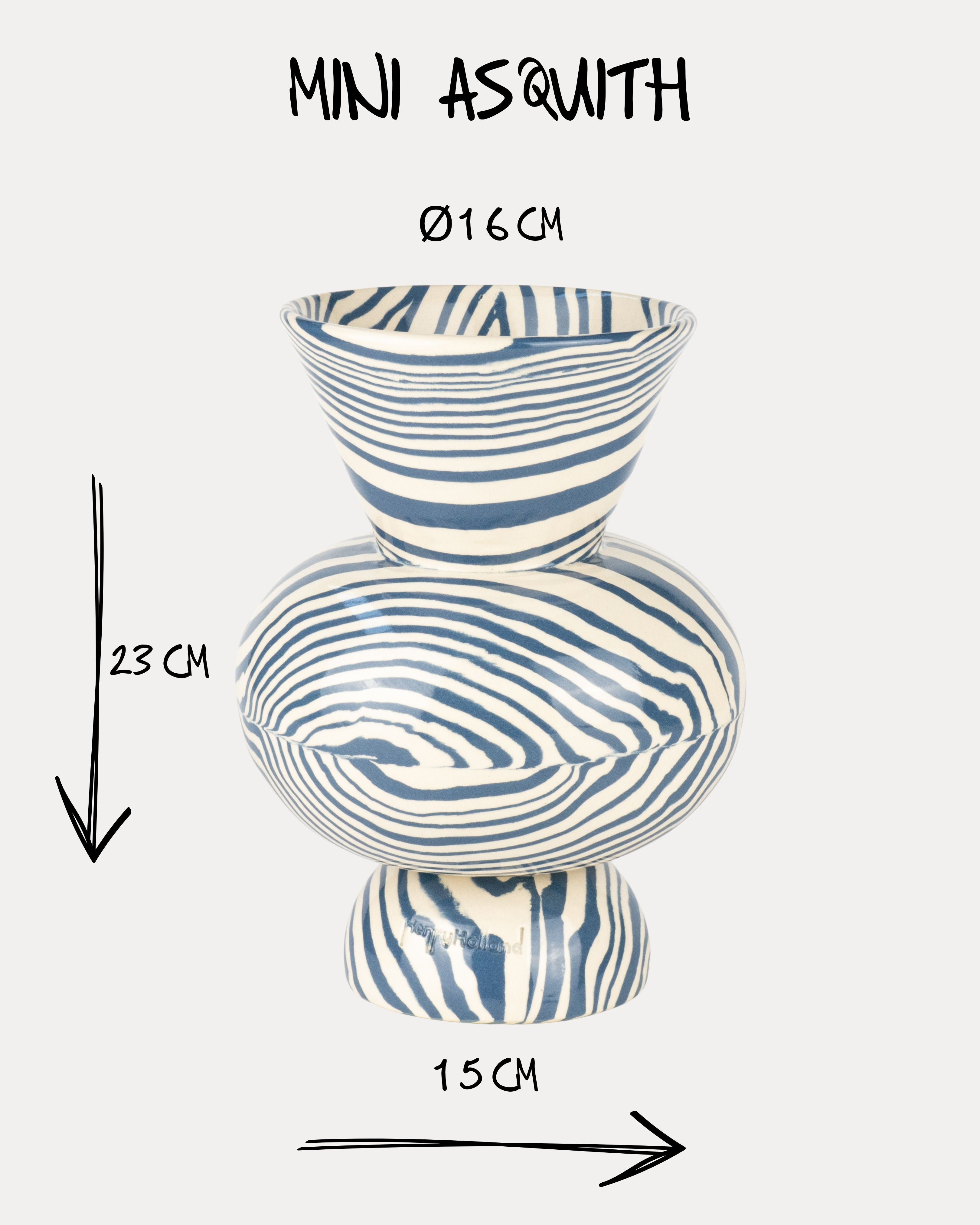 Blue & White Marble Mini Asquith Vase