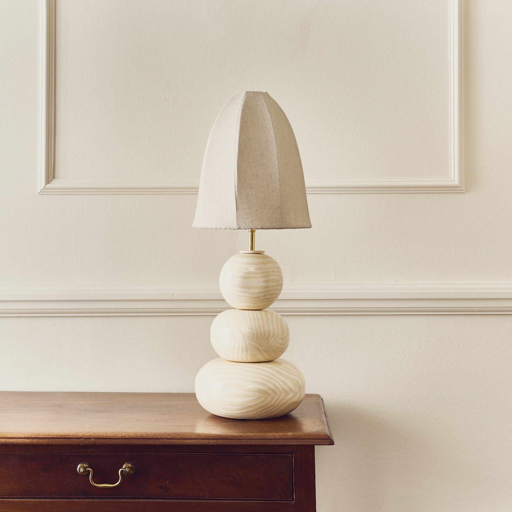 Franklyn Oatmeal & White Marble Table Lamp