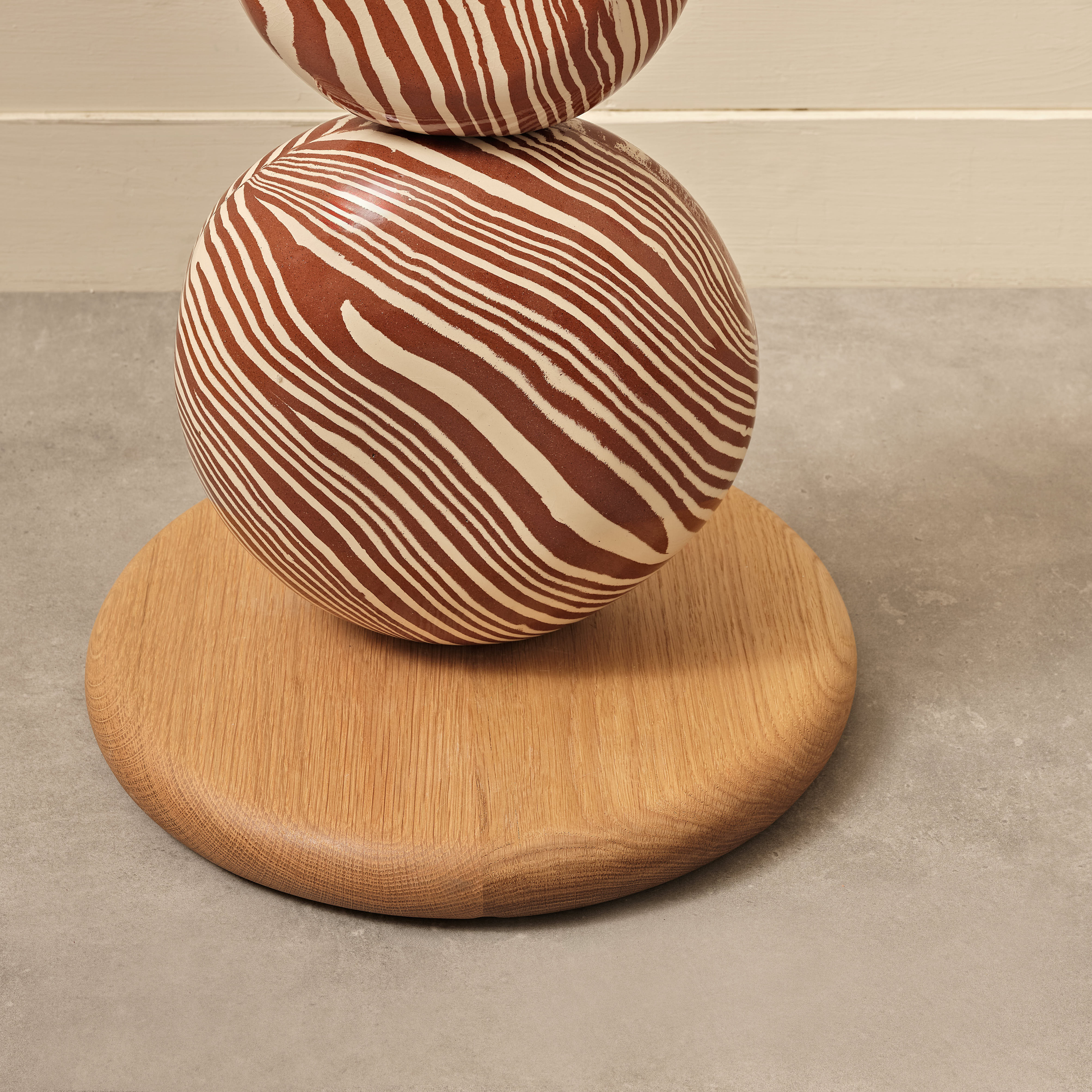 Terracotta & White Marble "TALL" Floor Lamp