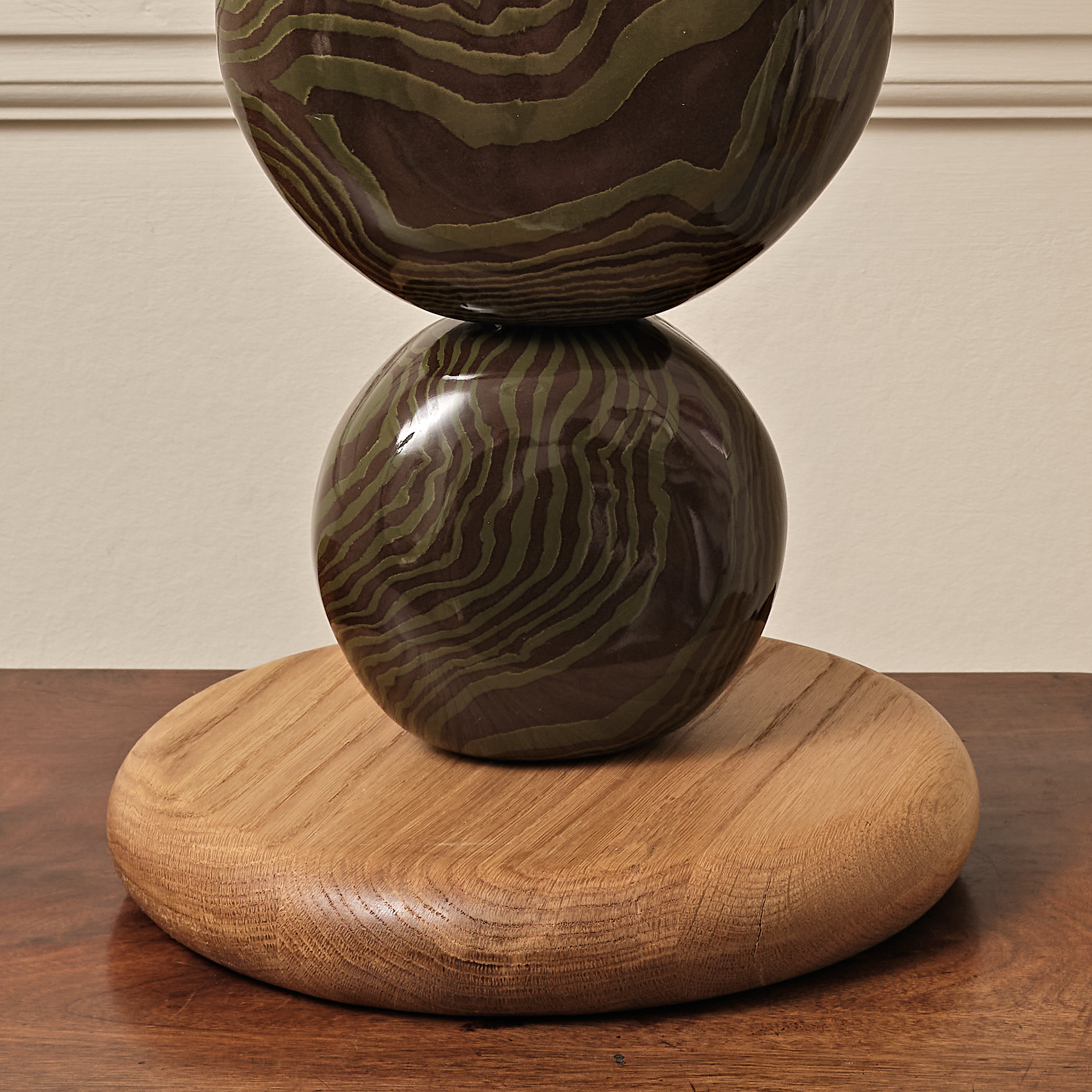 Green & Brown Marble "TABLE" Table Lamp