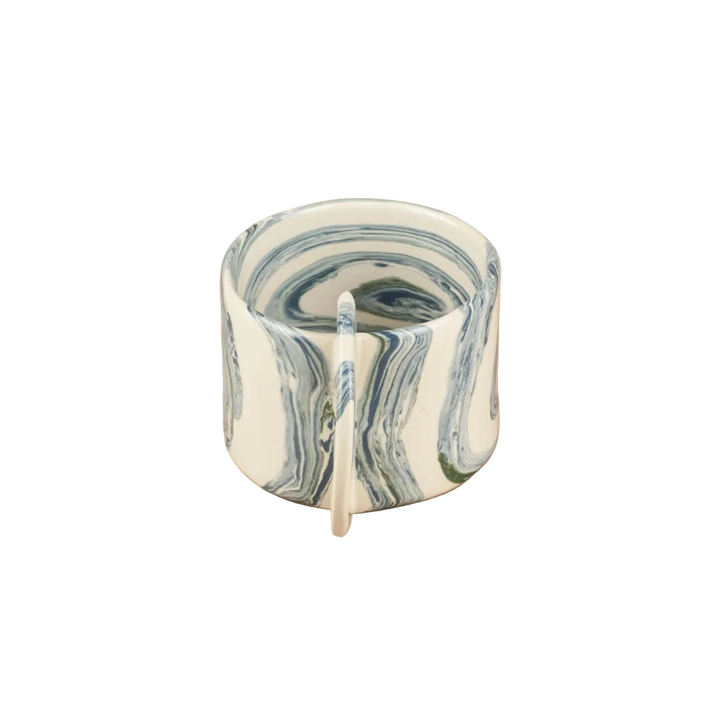 Set of Two Blue & White Swirl Mug