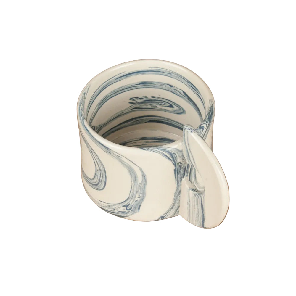 Set of Two Blue & White Swirl Mug