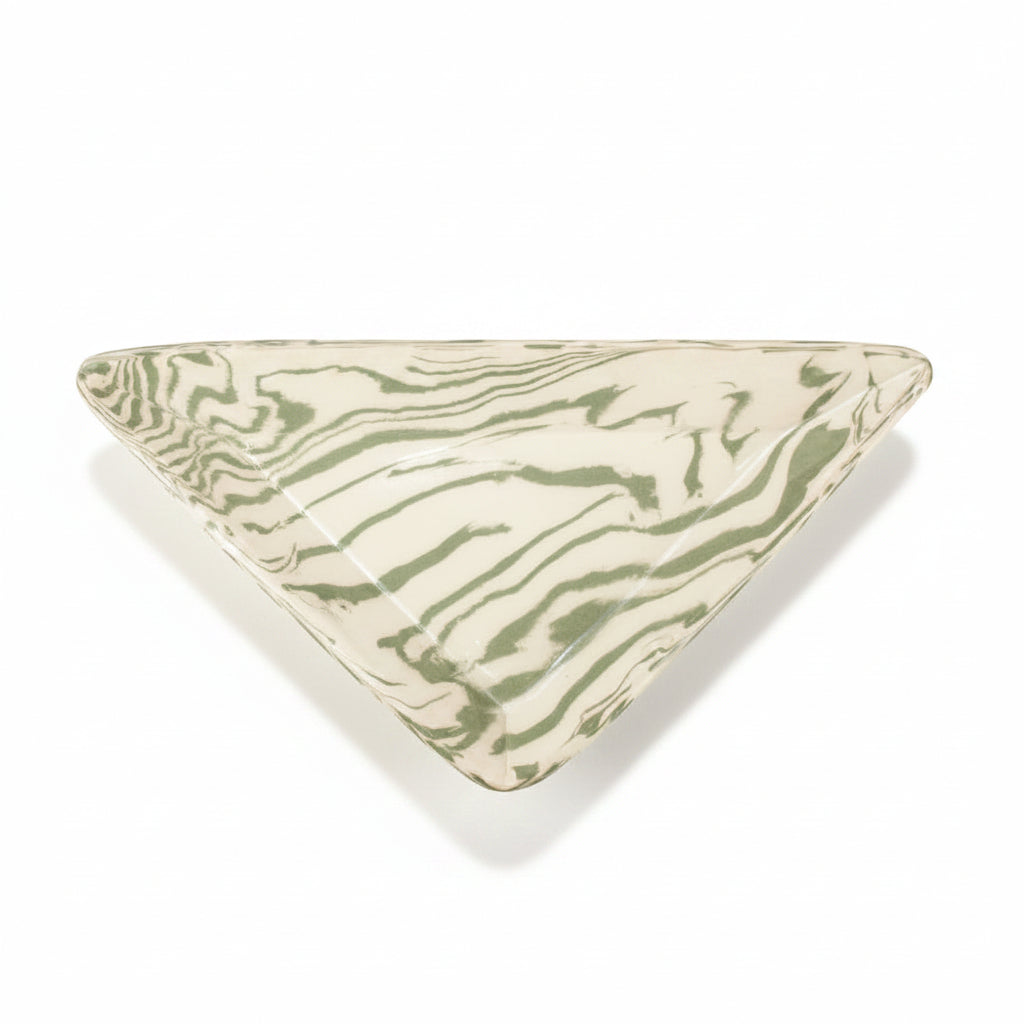 Mix Set of 4 Green & White Tapas Plate