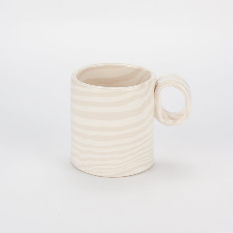 Oatmeal & White Marble Tall Hug Mug