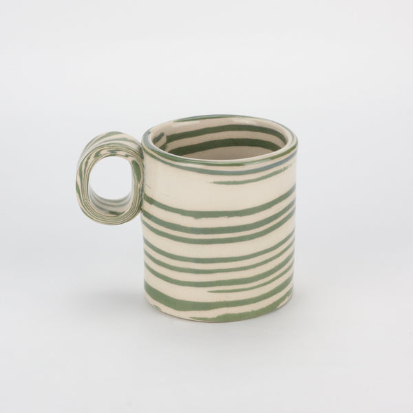 Green & White Marble Tall Hug Mug