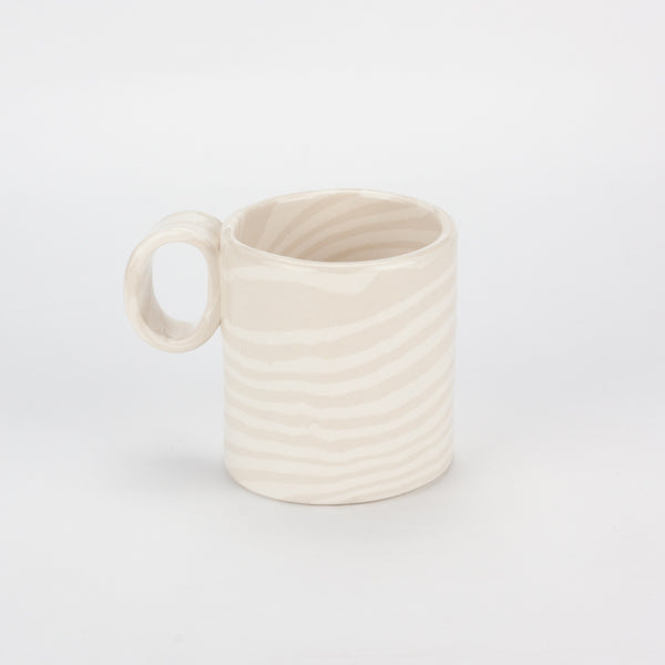 Oatmeal & White Marble Tall Hug Mug