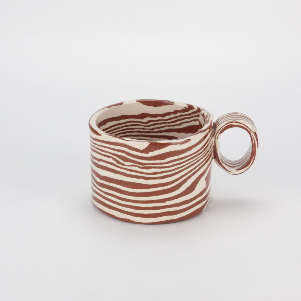 Terracotta & White Marble Hug Mug