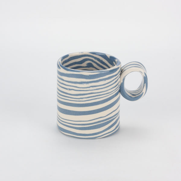 Blue & White Marble Tall Hug Mug