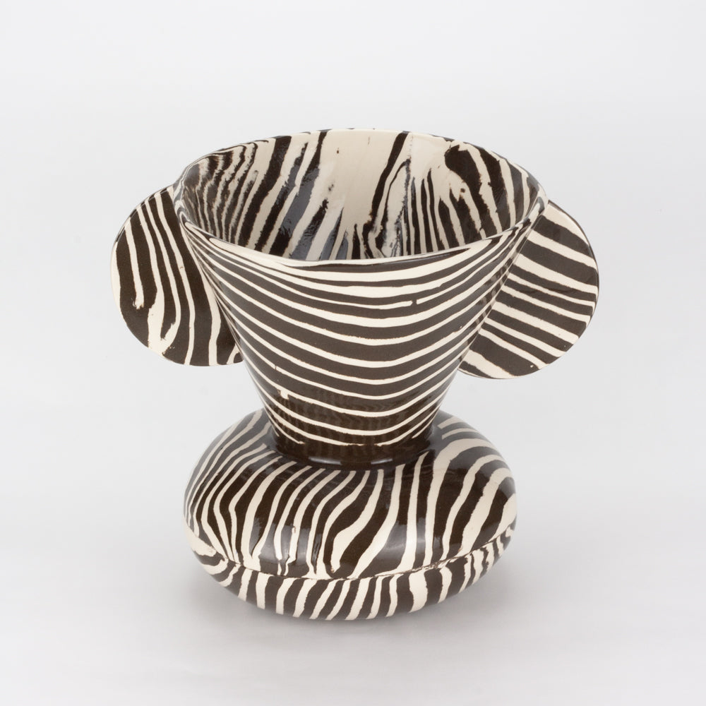 Brown & White Marble Townsend Vase