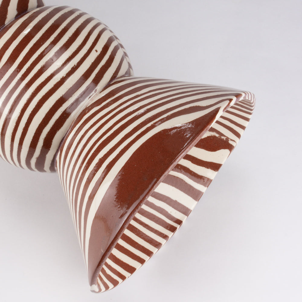 Terracotta & White Marble Hewitt Vase