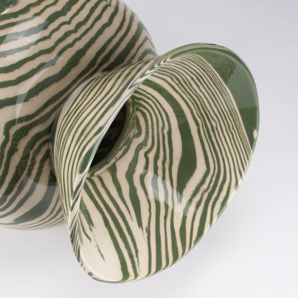 Green & White Marble Asquith Vase