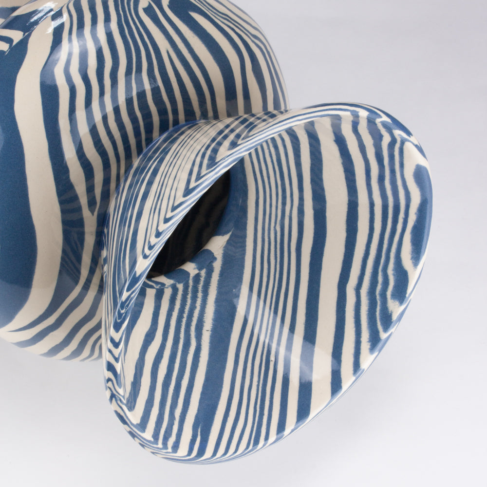 Blue & White Marble Asquith Vase