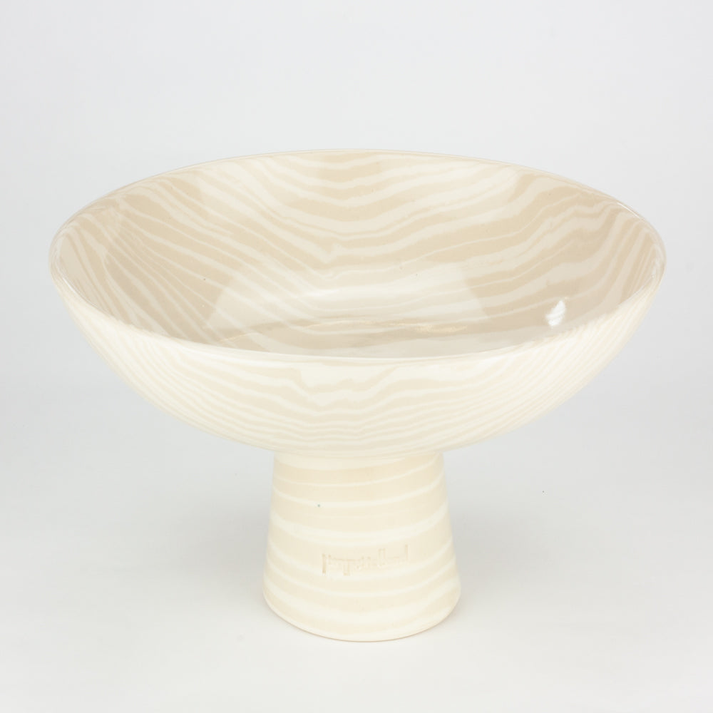 Oatmeal & White Extra Large Marble Chalice