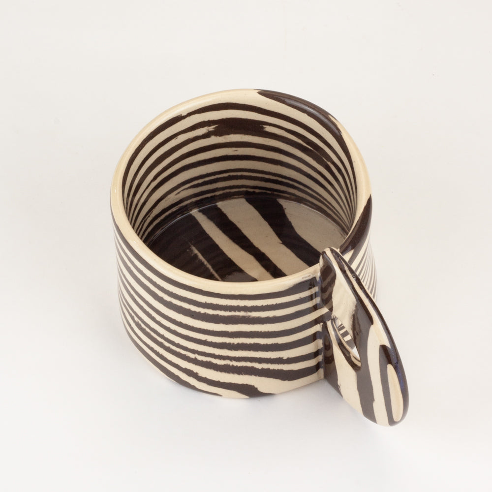 Set of 2 Brown & White Marble Mugs