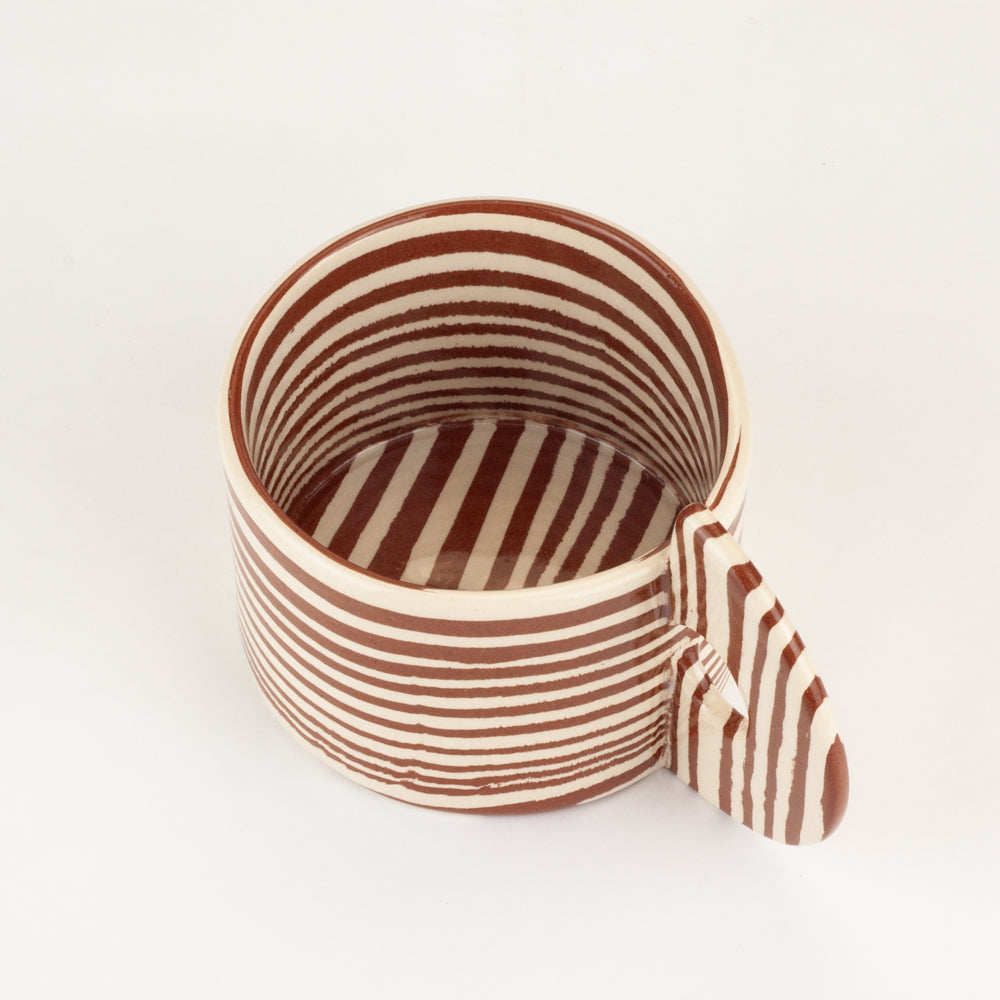 Set of 2 Terracotta & Marble White Mugs
