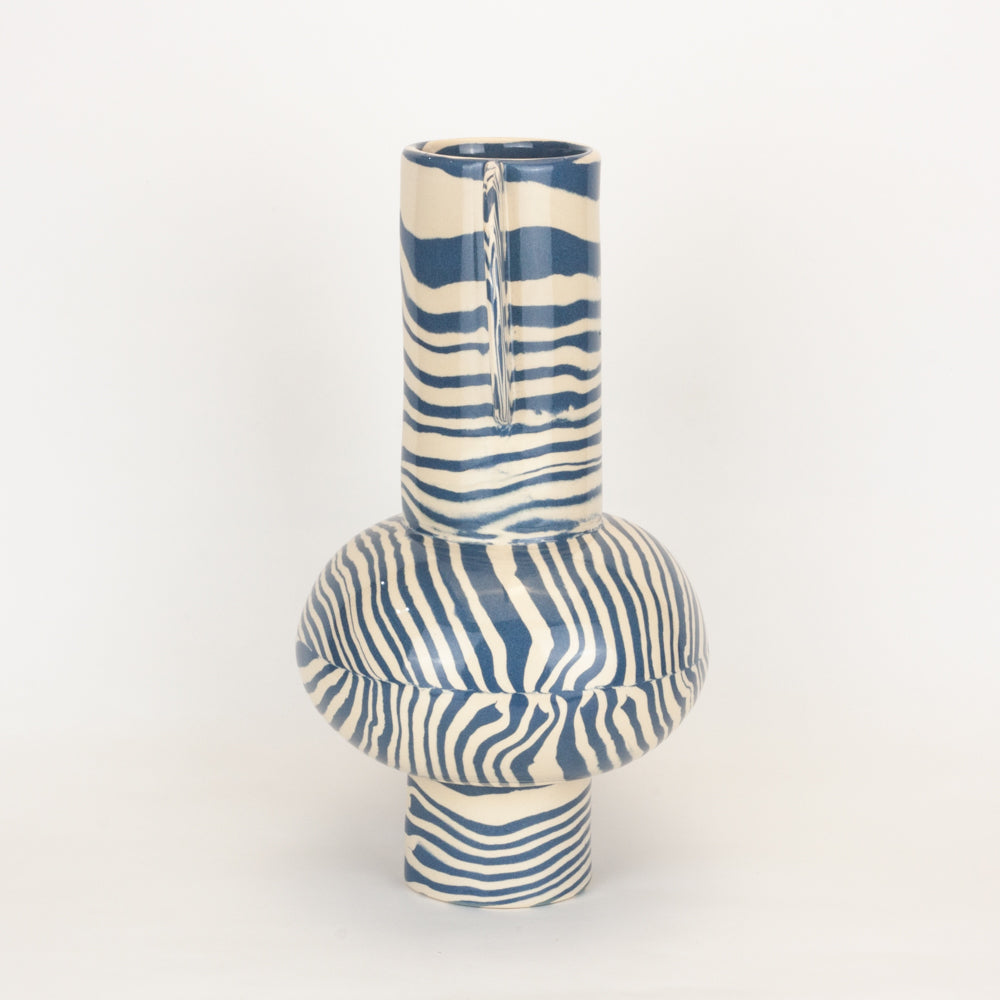 Blue & White Marble Profumo Vase
