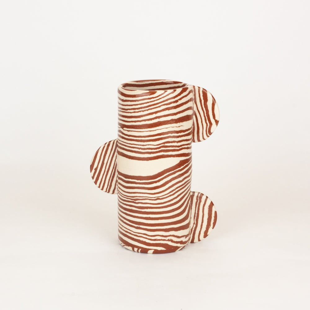 Terracotta & White Marble Mini Great Hey Vase