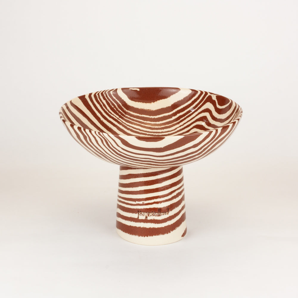 Terracotta & White Medium Marble Chalice