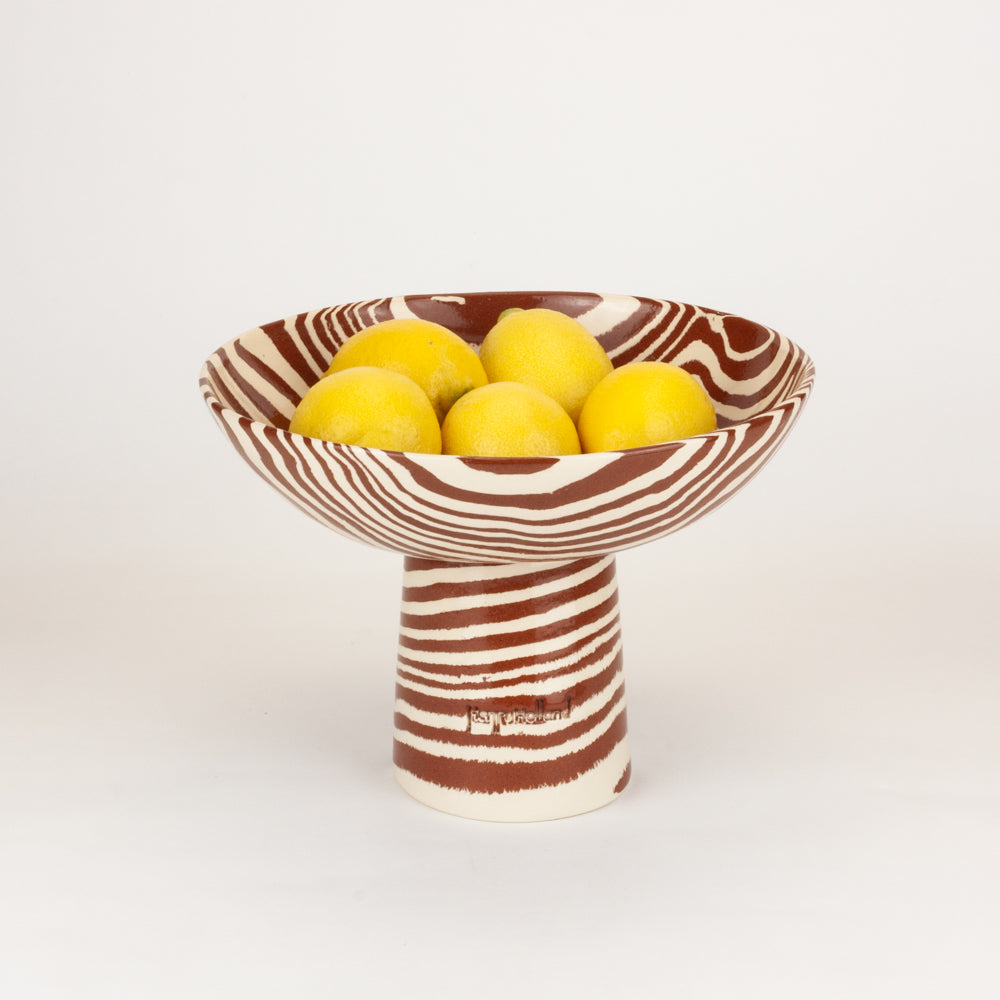Terracotta & White Medium Marble Chalice