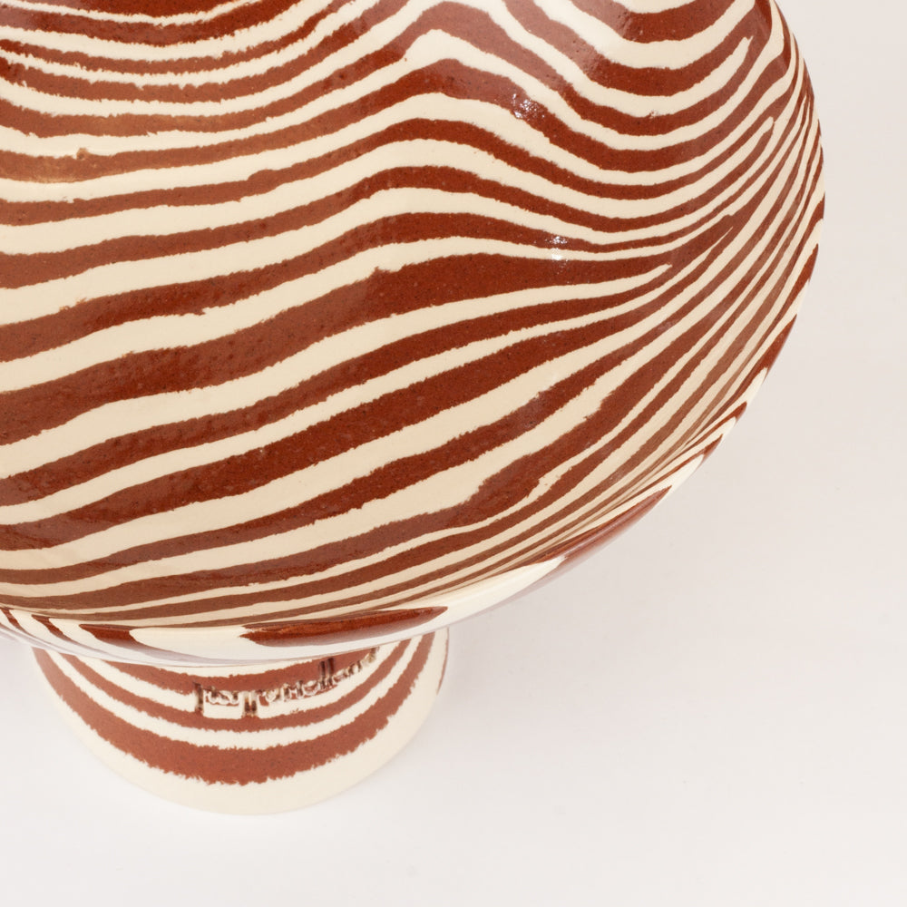 Terracotta & White Medium Marble Chalice