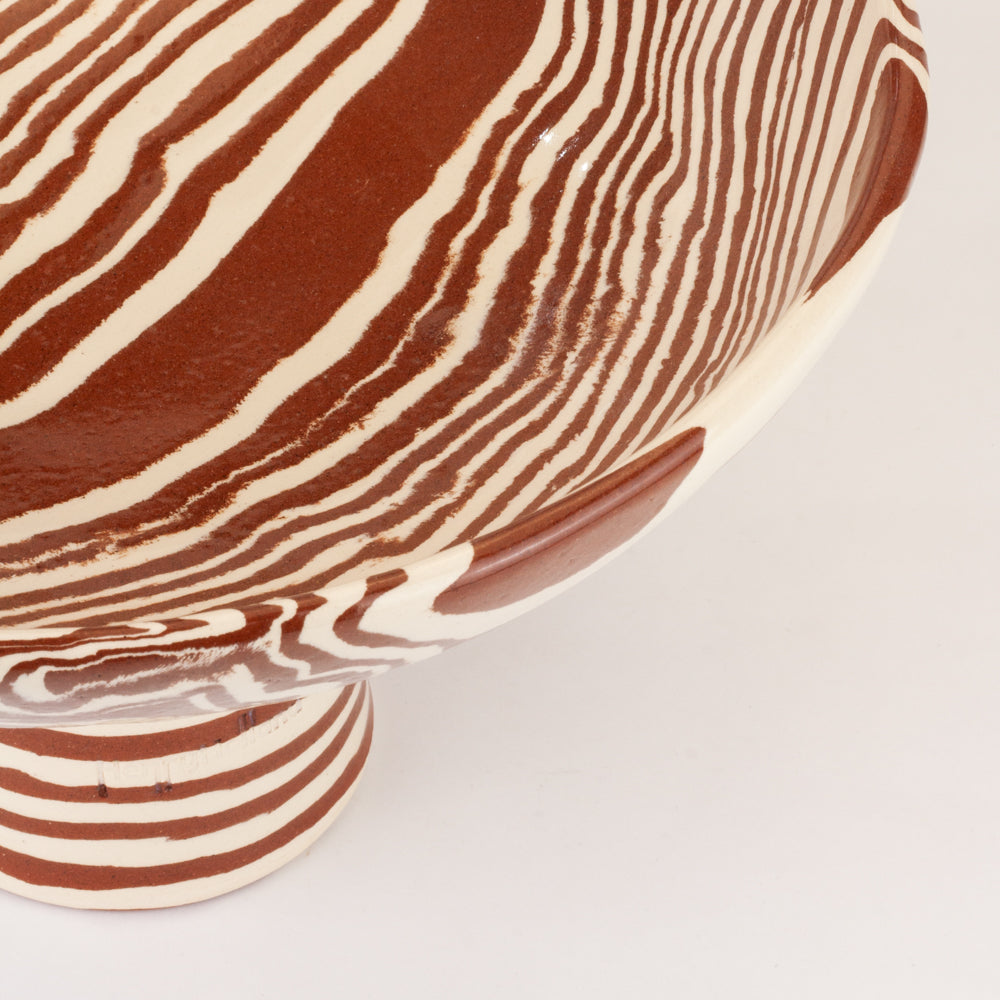 Terracotta & White Extra Large Marble Chalice