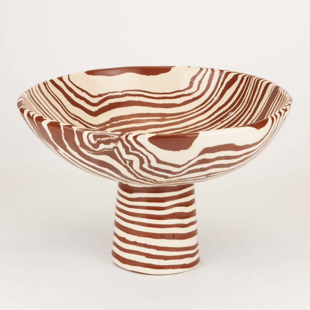 Terracotta & White Extra Large Marble Chalice