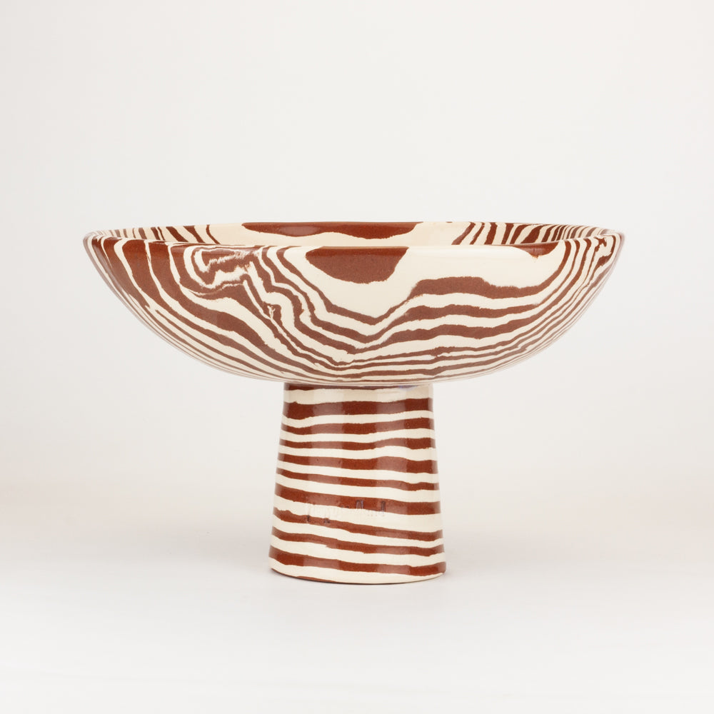 Terracotta & White Extra Large Marble Chalice