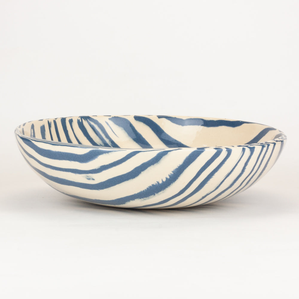 Blue & White Marble Fruit Bowl