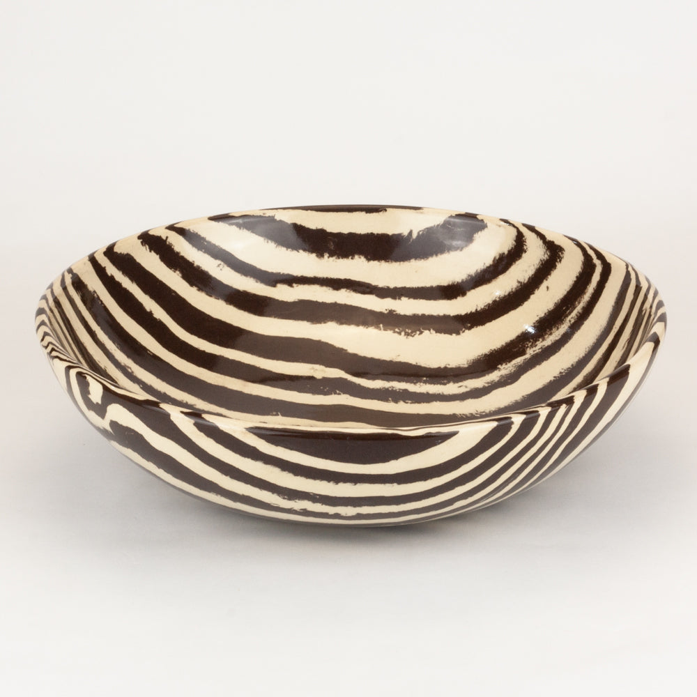 Brown & White Marble Fruit Bowl