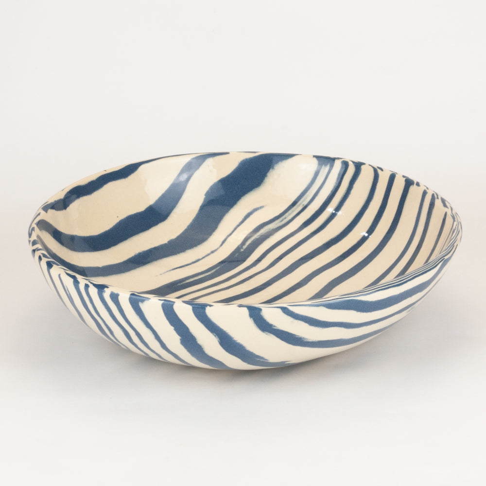 Blue & White Marble Fruit Bowl