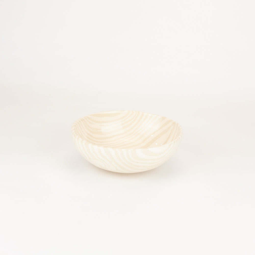 Oatmeal & White Marble Small Bowl