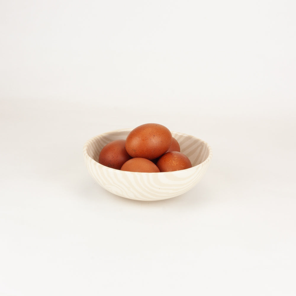 Oatmeal & White Marble Small Bowl