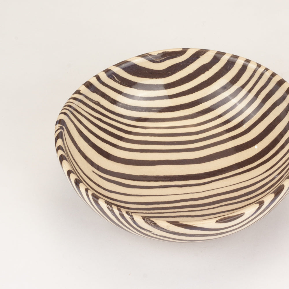 Brown & White Marble Small Bowl