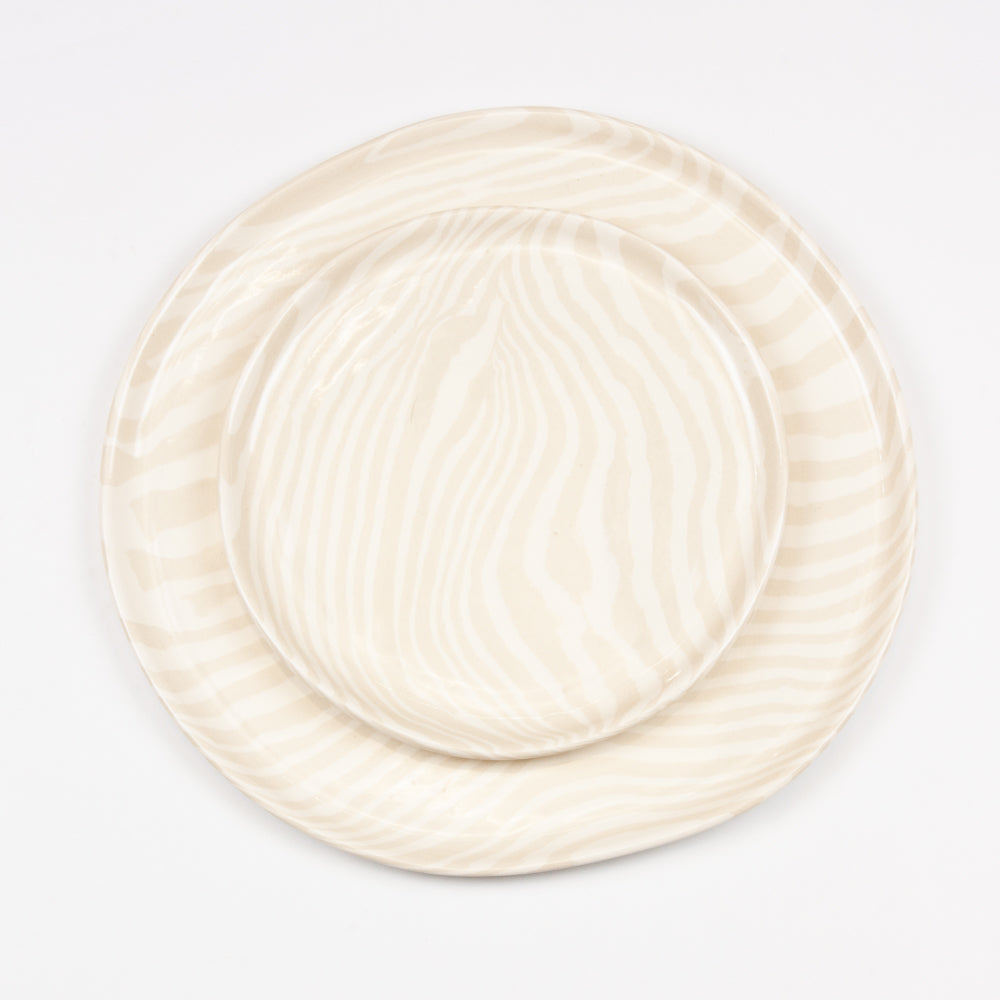 Oatmeal & White Dinner Plate