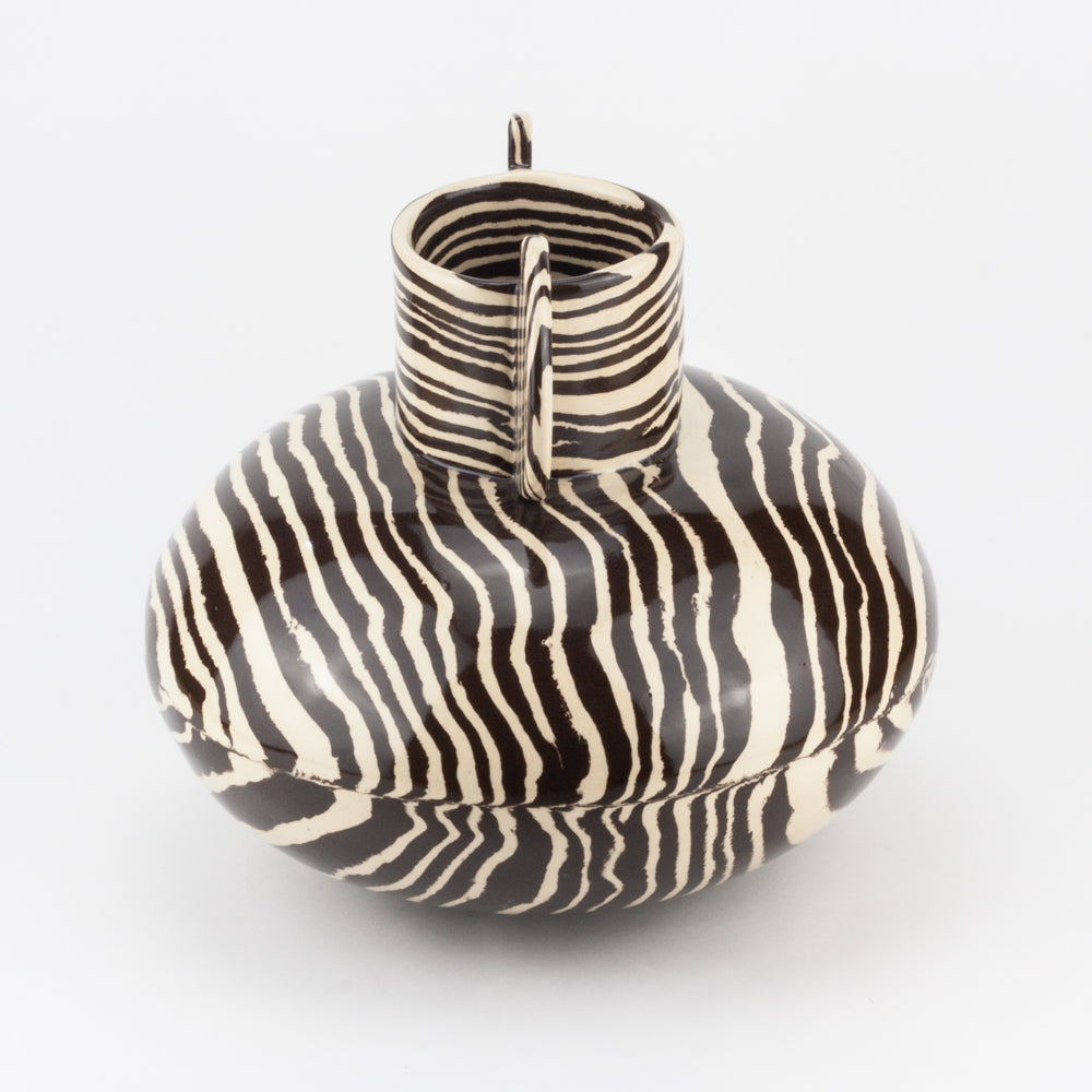 Brown & White Marble Maxi Tudor Vase