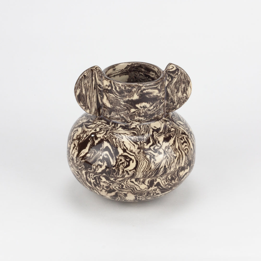 Brown & White Galaxy Mini Tudor Vase