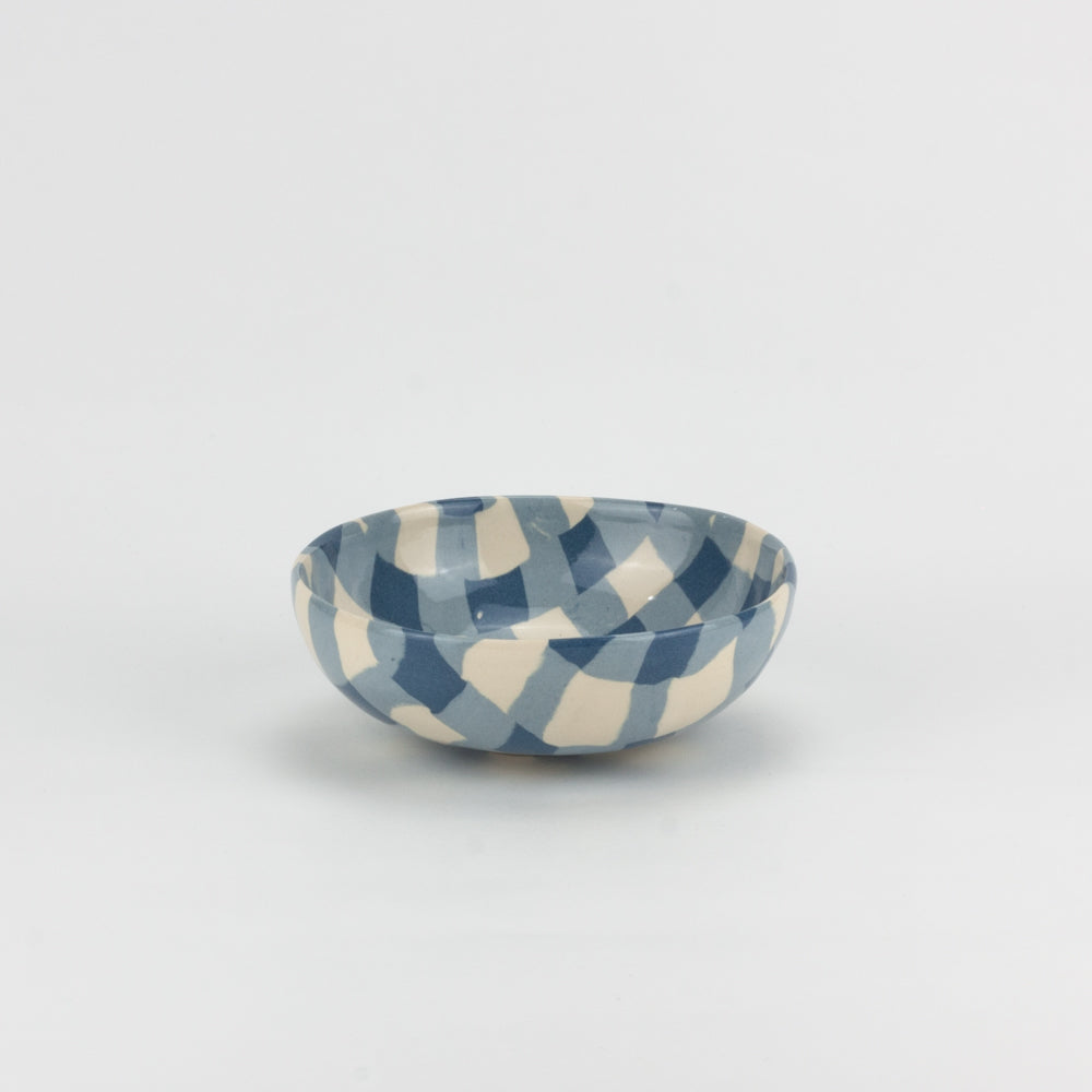 Blue & White Gingham Small Bowl