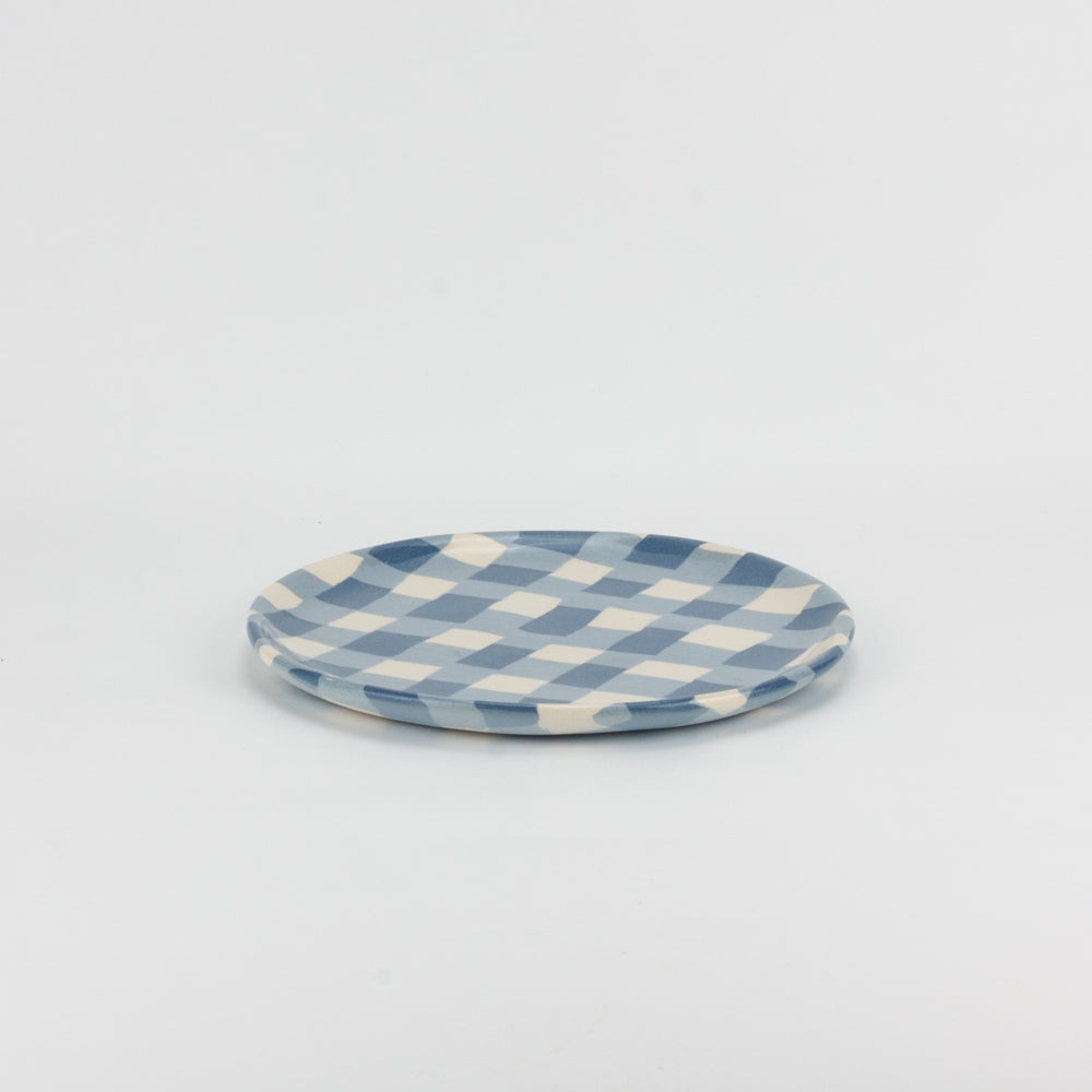 Blue & White Gingham Side Plate