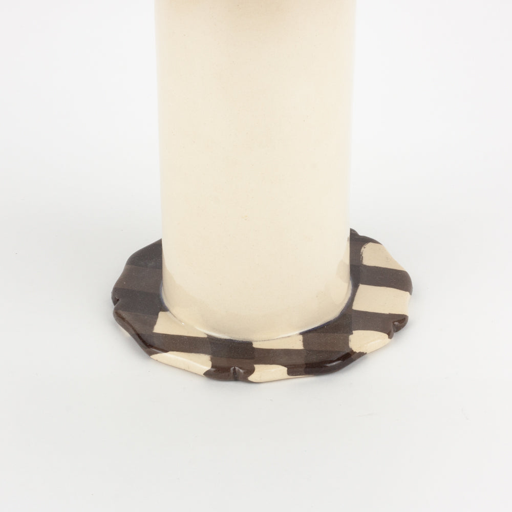 Brown & White Gingham Tall Chalice