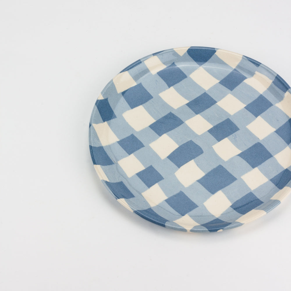 Blue & White Gingham Side Plate