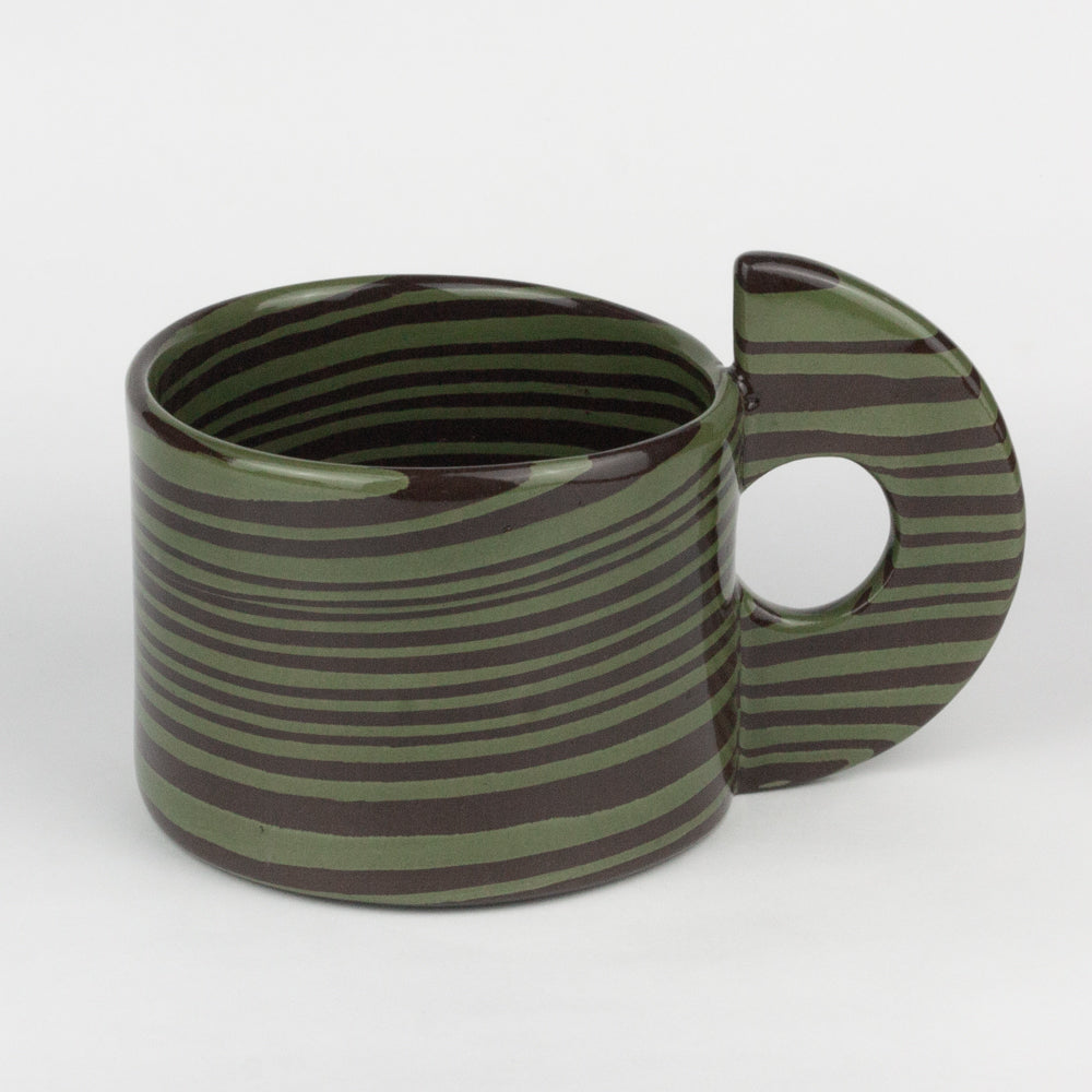 Green & Brown Large Marble Mug