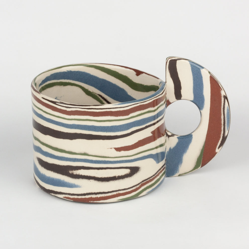 Five Multi-Colour Large Marble Mug