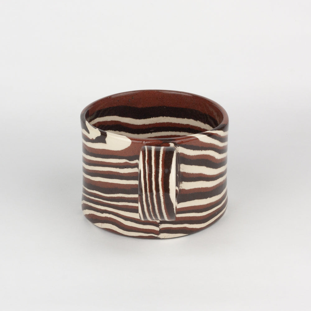 Terracotta, Brown & White Marble Hug Mug