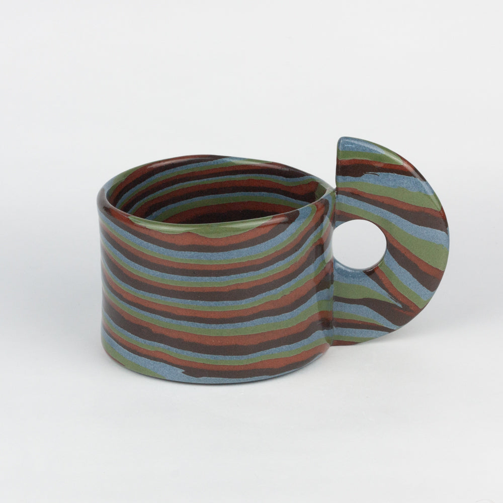 Four Multi-Colour Marble Mug