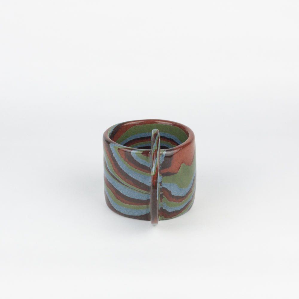 Four Multi-Colour Marble Espresso Mug