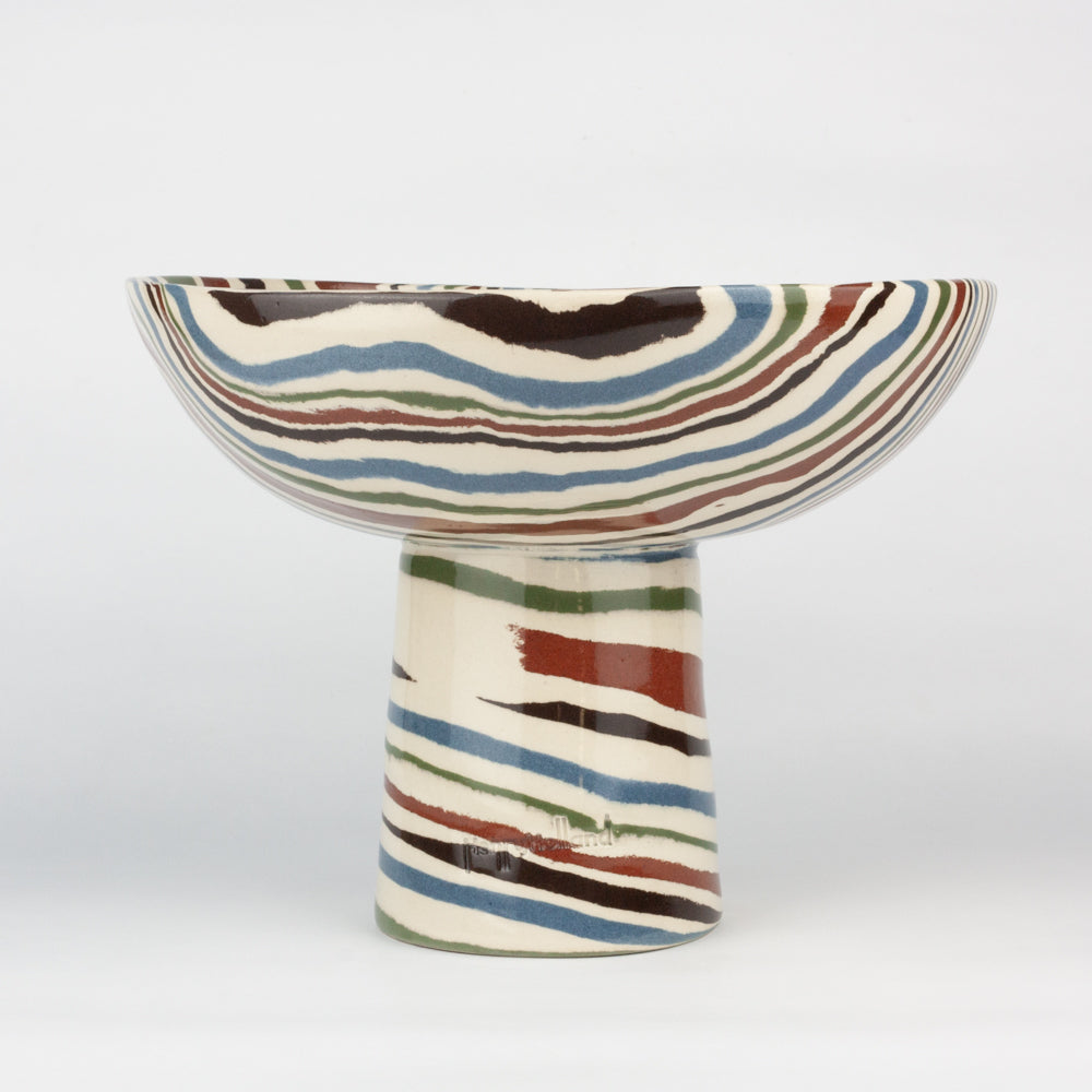 Five Multi-Colour Medium Marble Chalice Bowl